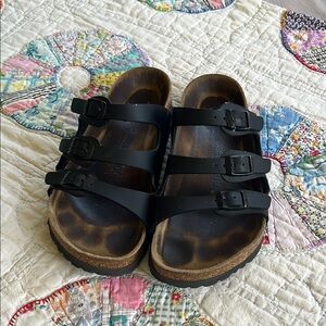 Birkenstock Florida 3 strap sandals in black